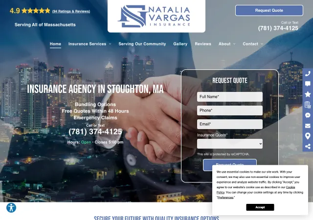 Natalia Vargas & Associates Insurance Agency — original site