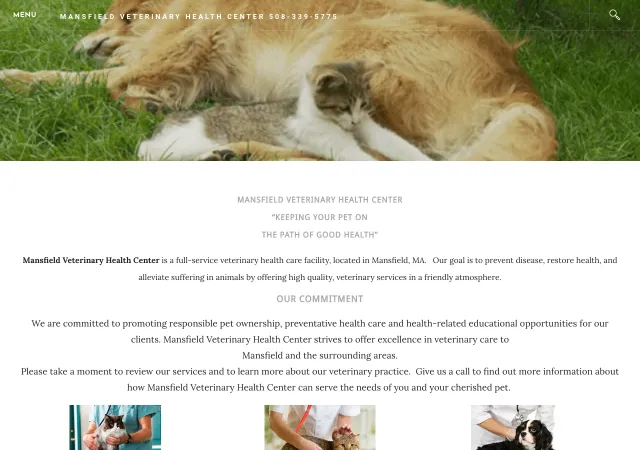 Mansfield Veterinary Health Center — original site