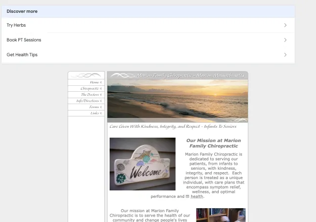 Marion Family Chiropractic — original site