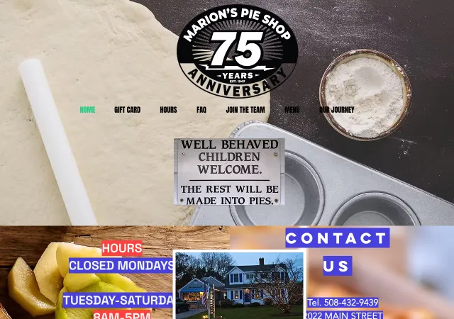 Marion's Pie Shop — old site