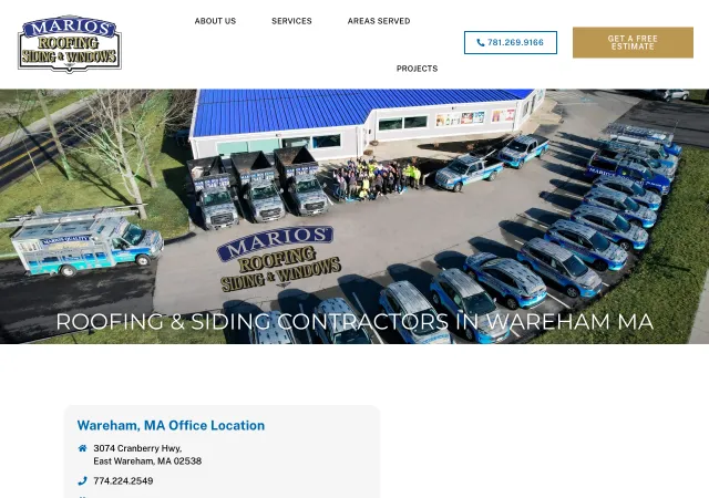 Marios Roofing, Siding & Windows — original site