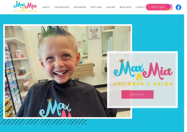 Max & Mia Children's Salon — original site
