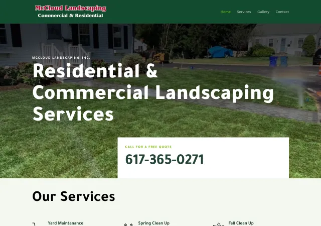 McCloud Landscaping — original site
