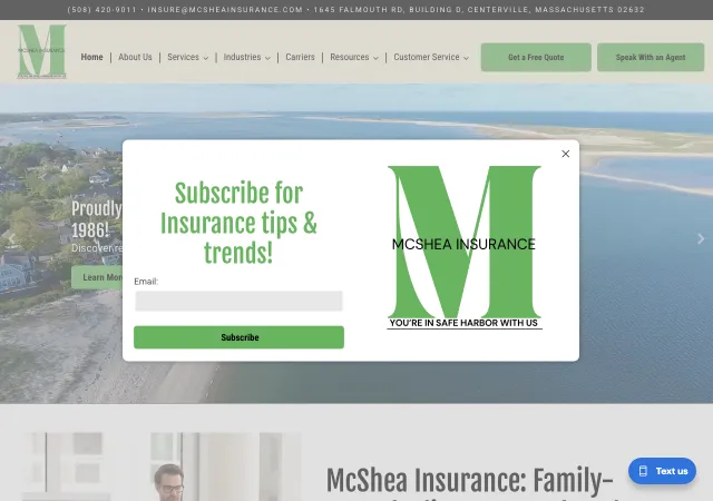 McShea Insurance Agency — original site