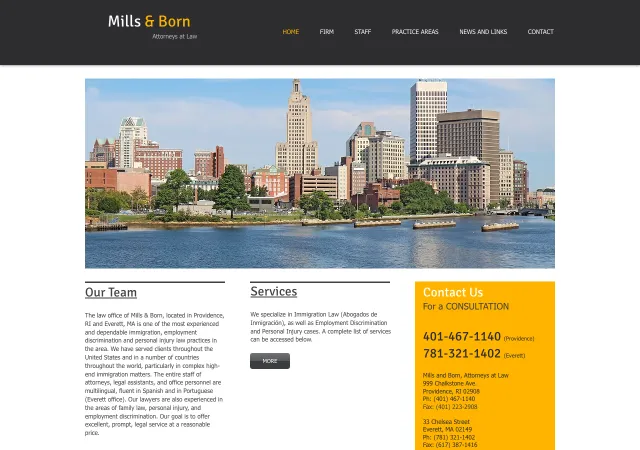 Mills & Born, Attorneys at Law — original site