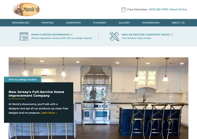 Monk's Home Improvements — original site
