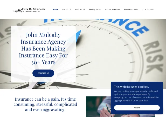 John R. Mulcahy Insurance Agency — old site