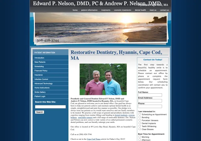 Edward P. Nelson, DMD, PC & Andrew P. Nelson, DMD — old site