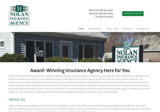 Nolan Insurance Agency — original site