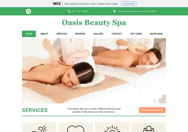 Oasis Beauty Spa — original site