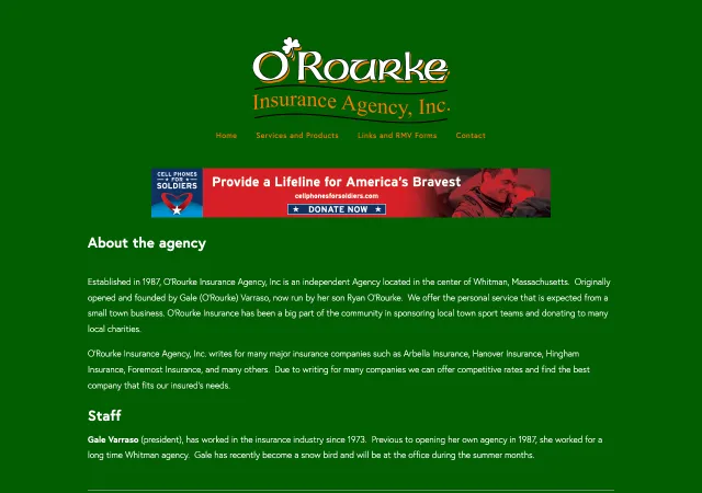 O'Rourke Insurance Agency, Inc. — old site