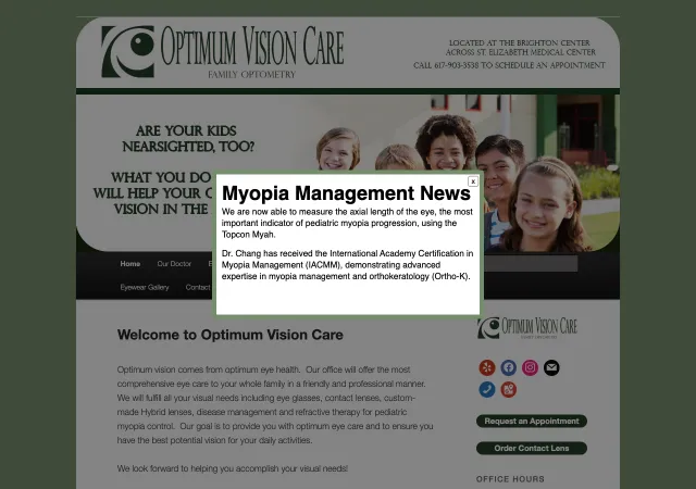 Optimum Vision Care — original site