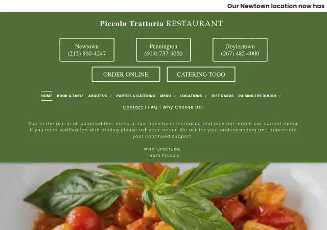 Piccolo Trattoria — original site