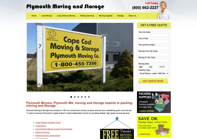 Plymouth Moving & Storage &mdash; original site