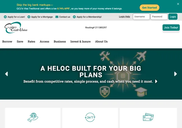 Quincy Credit Union — original site
