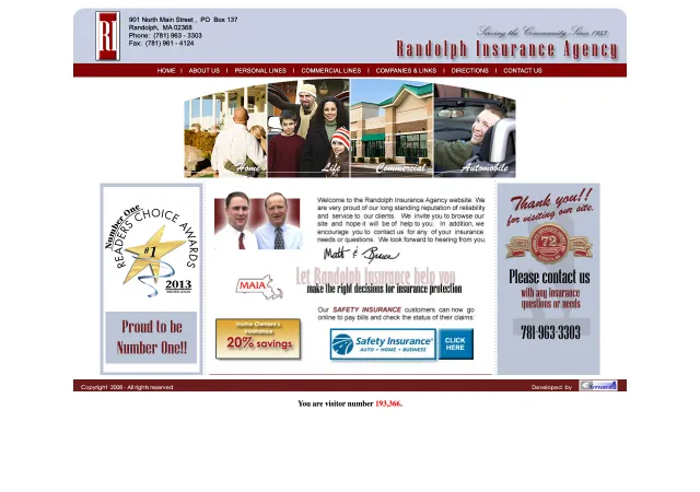 Randolph Insurance Agency — original site