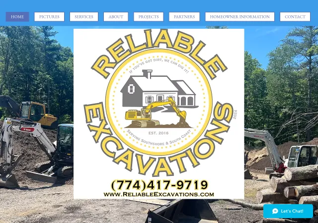 Reliable Excavations — original site