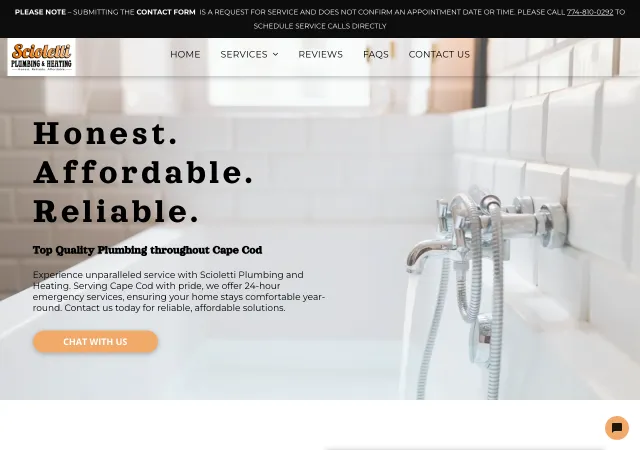 Scioletti Plumbing & Heating — original site