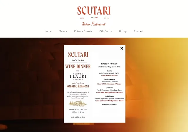 Scutari Italian Restaurant — original site