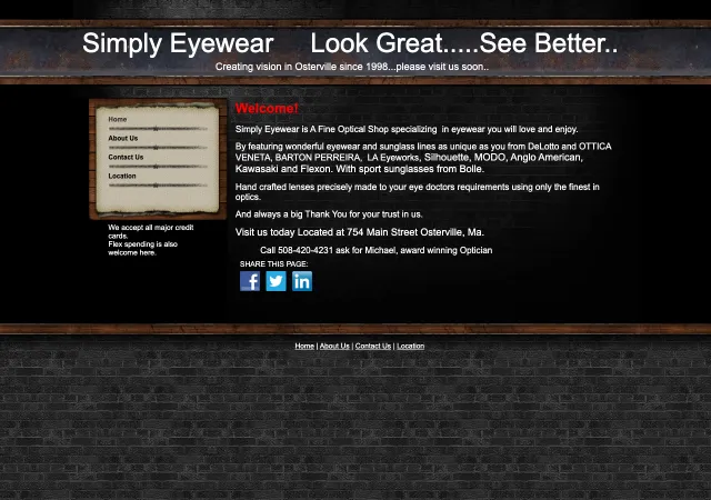 Simply Eyewear — original site