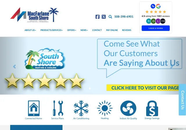 South Shore Heating & Cooling — original site
