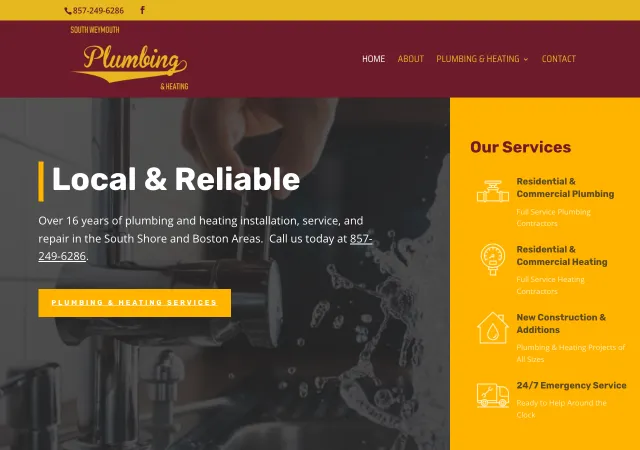 South Weymouth Plumbing & Heating — original site