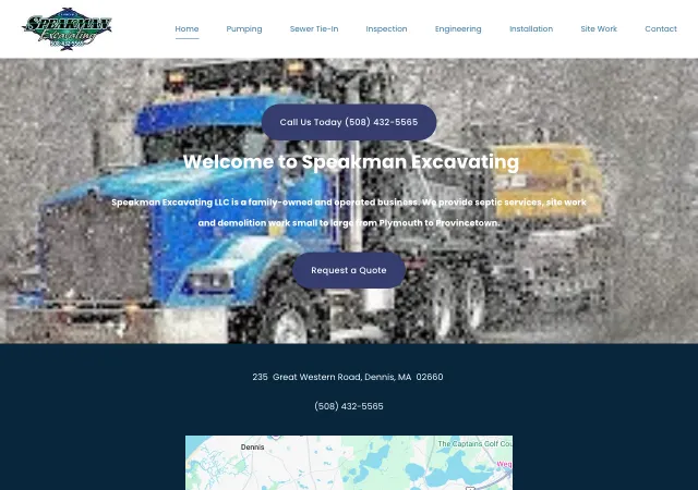 Speakman Excavating — original site