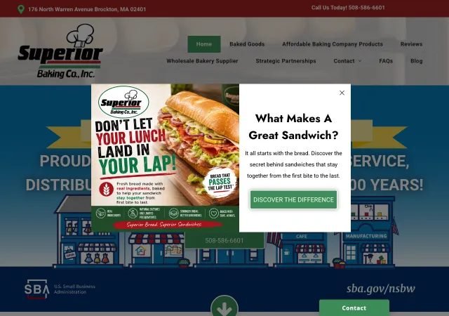Superior Baking Co., Inc. — original site
