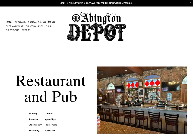 The Abington Depot — old site