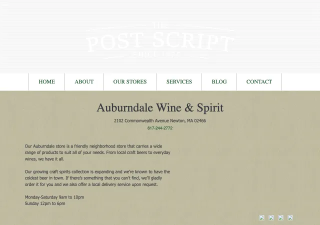 The Post Script - Auburndale Wine & Spirit — original site