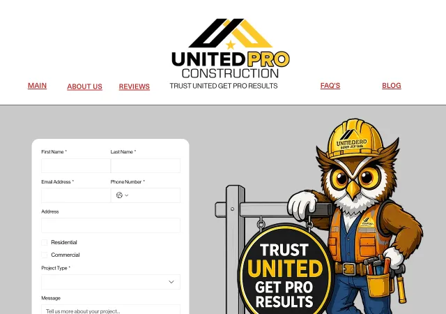 United Pro Construction — original site