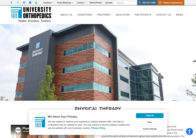 University Orthopedics Physical Therapy — original site