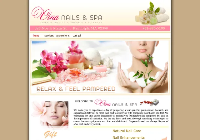Vina Nails & Spa &mdash; original site