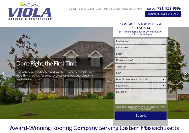 Viola Roofing & Contracting — original site
