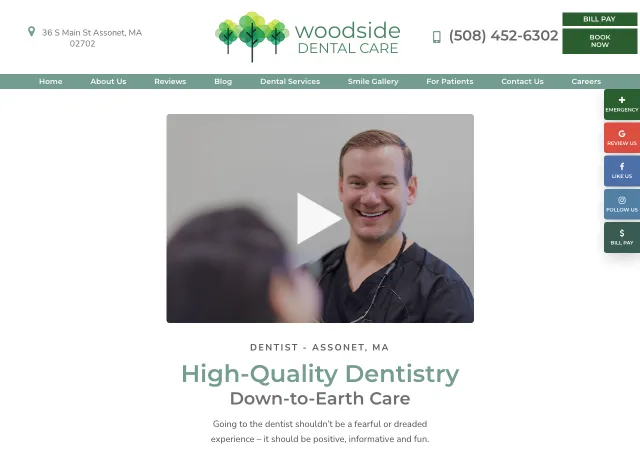 Woodside Dental Care — original site