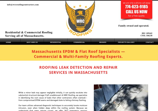 WRC Roofing Contractors — old site