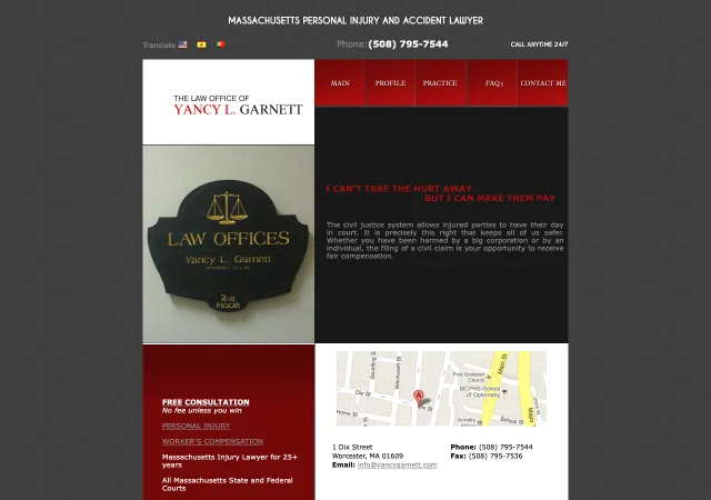 Law Office of Yancy L. Garnett — old site