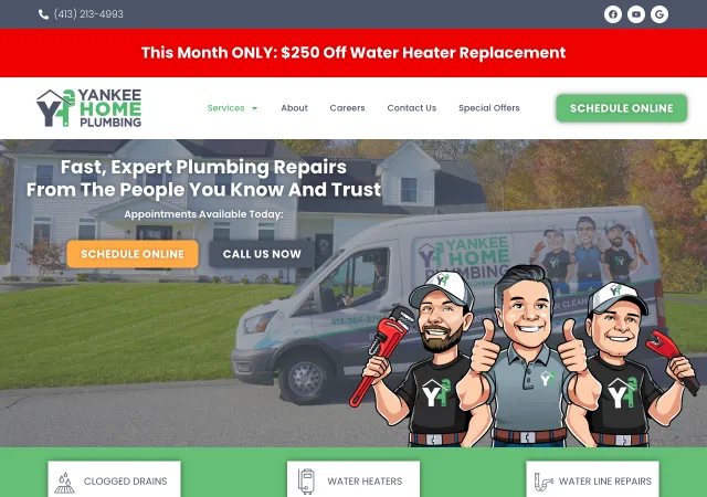 Yankee Home Plumbing — original site