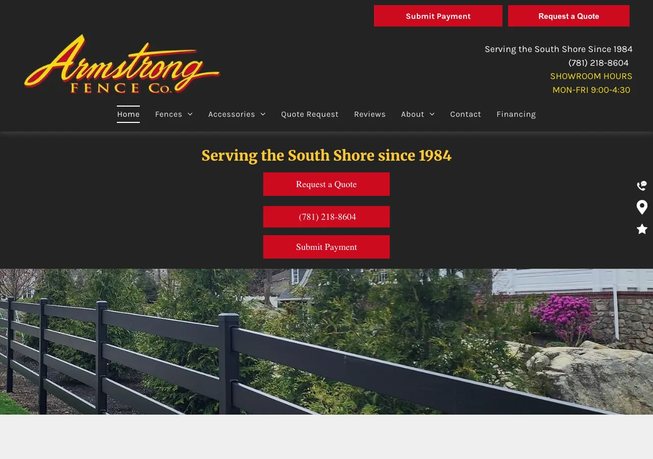 Armstrong Fence — old website