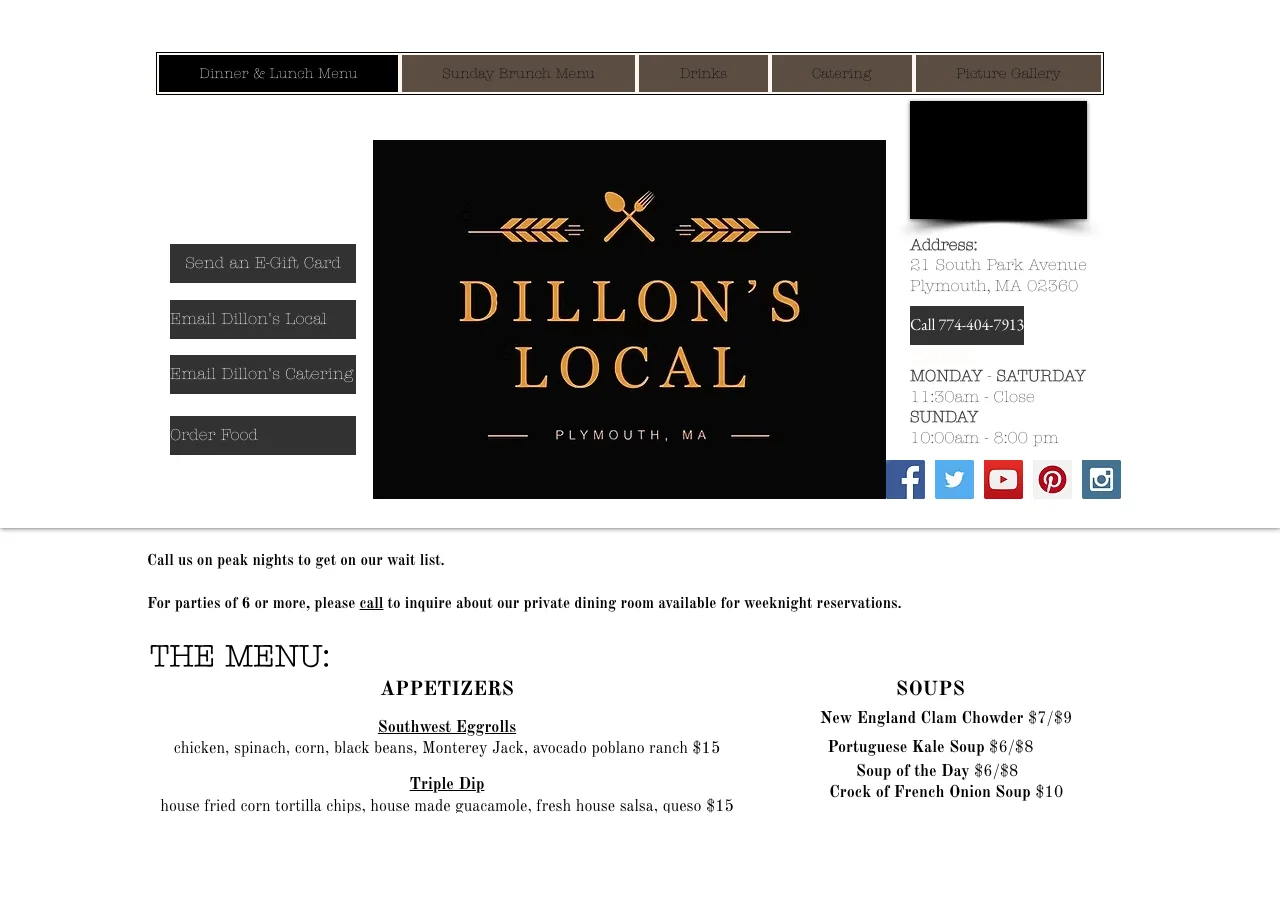 Dillon's Local — old website