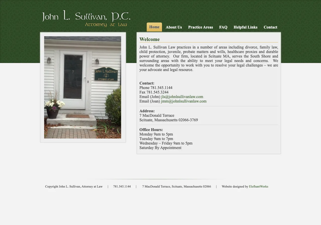John L. Sullivan Law — old website