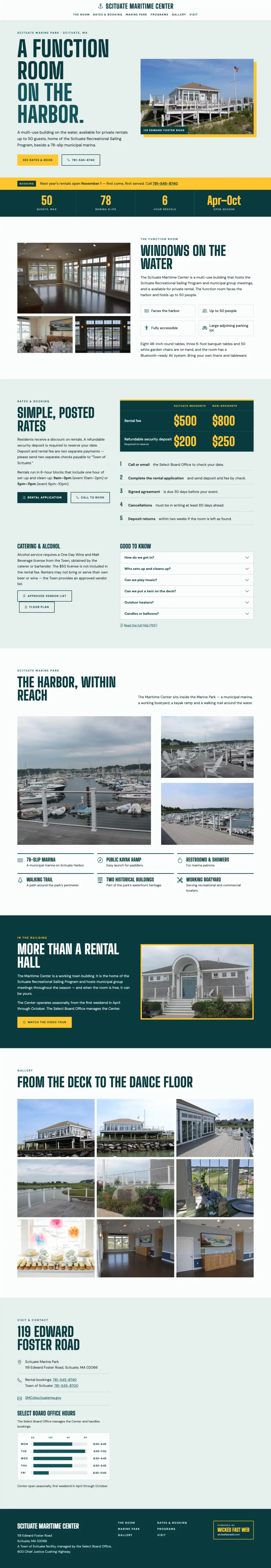 The new Scituate Maritime Center website