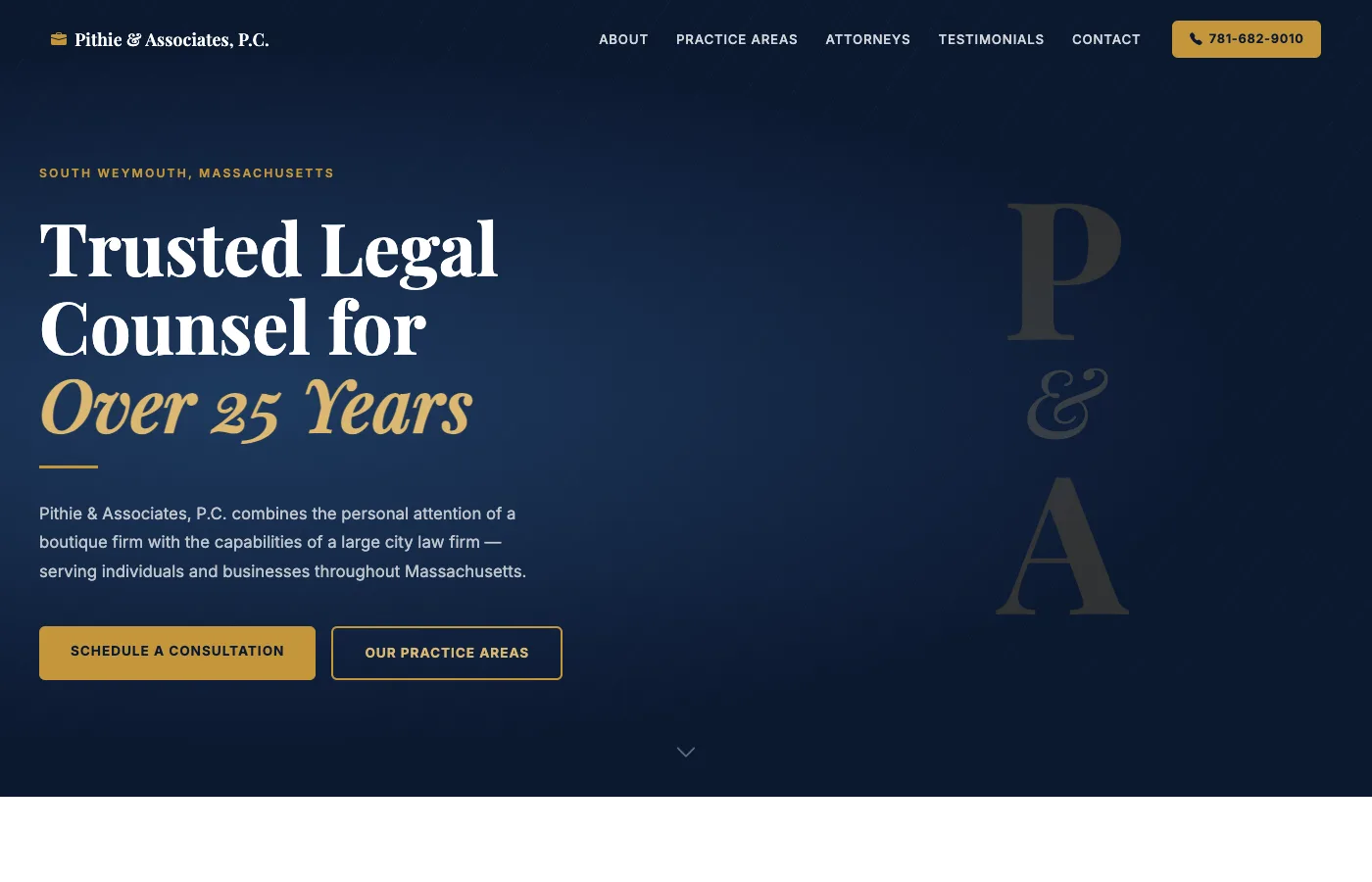 After: Pithie & Associates new site