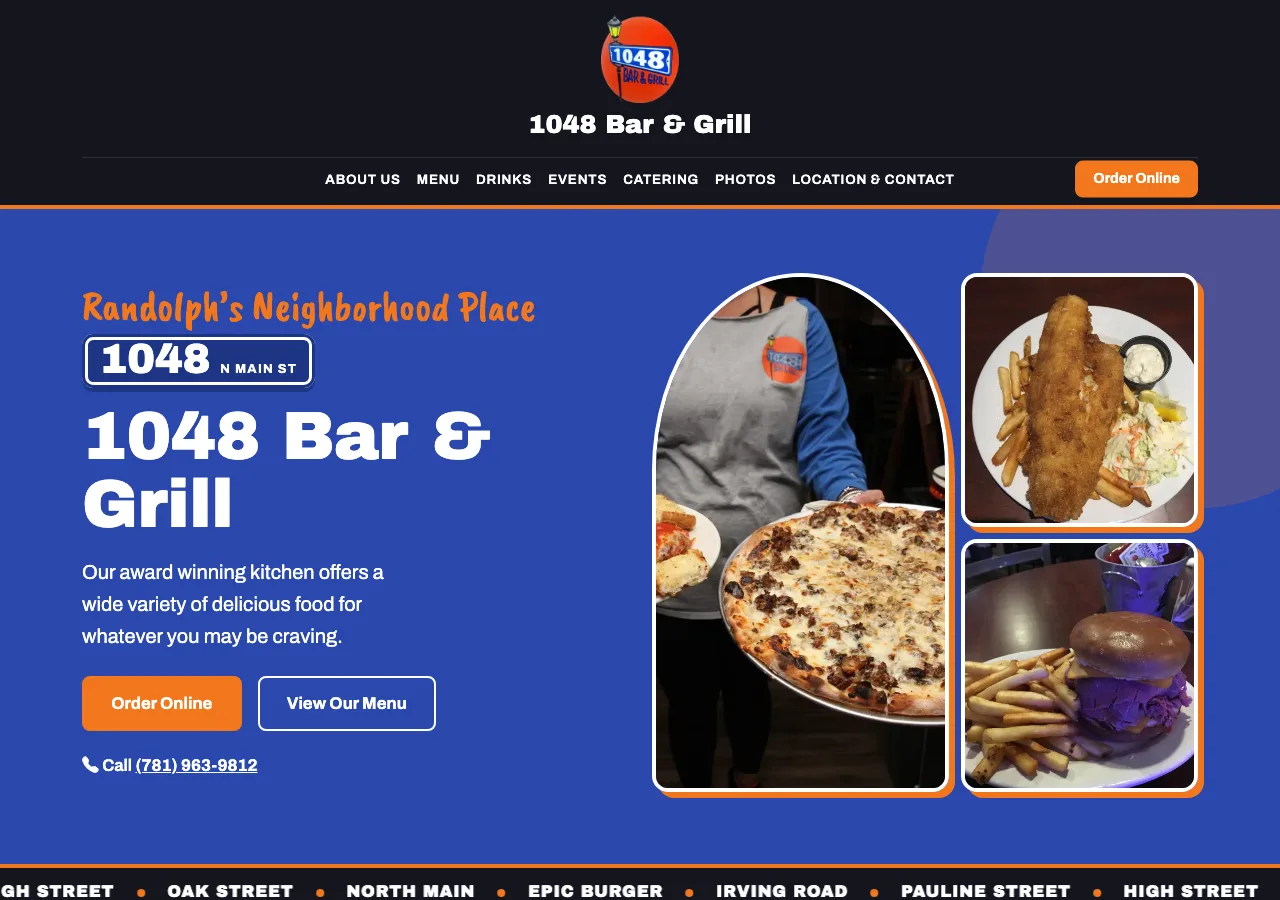 1048 Bar & Grill &mdash; your new site