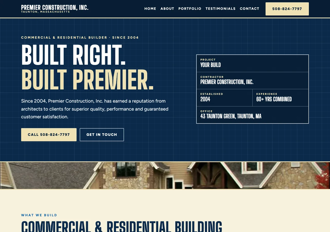Premier Construction, Inc. &mdash; your new site
