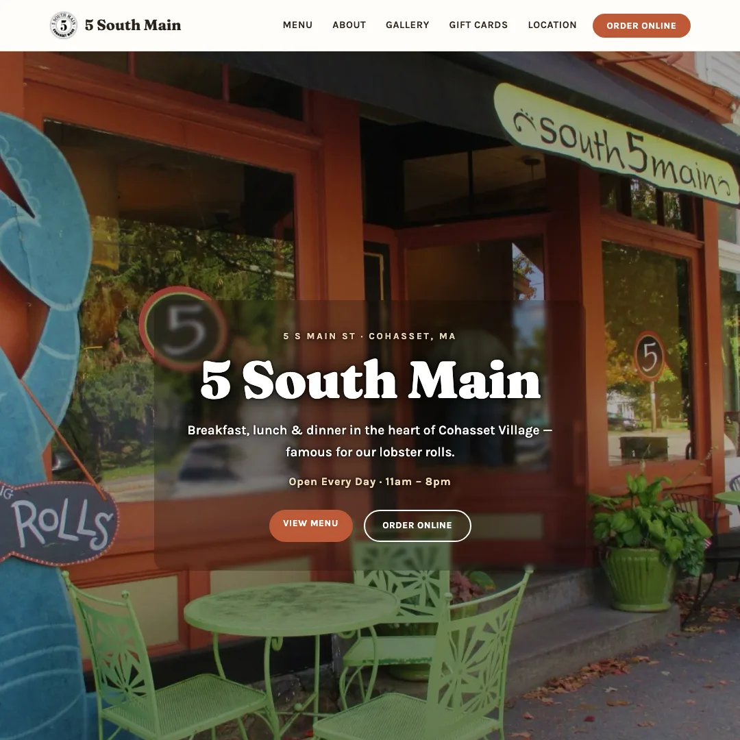 5 South Main — new site by Wicked Fast Web
