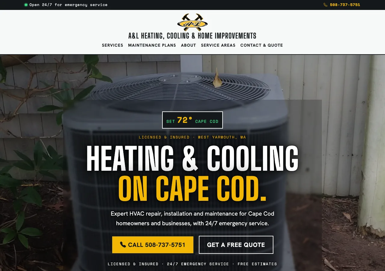 A&L Heating, Cooling & Home Improvements &mdash; your new site