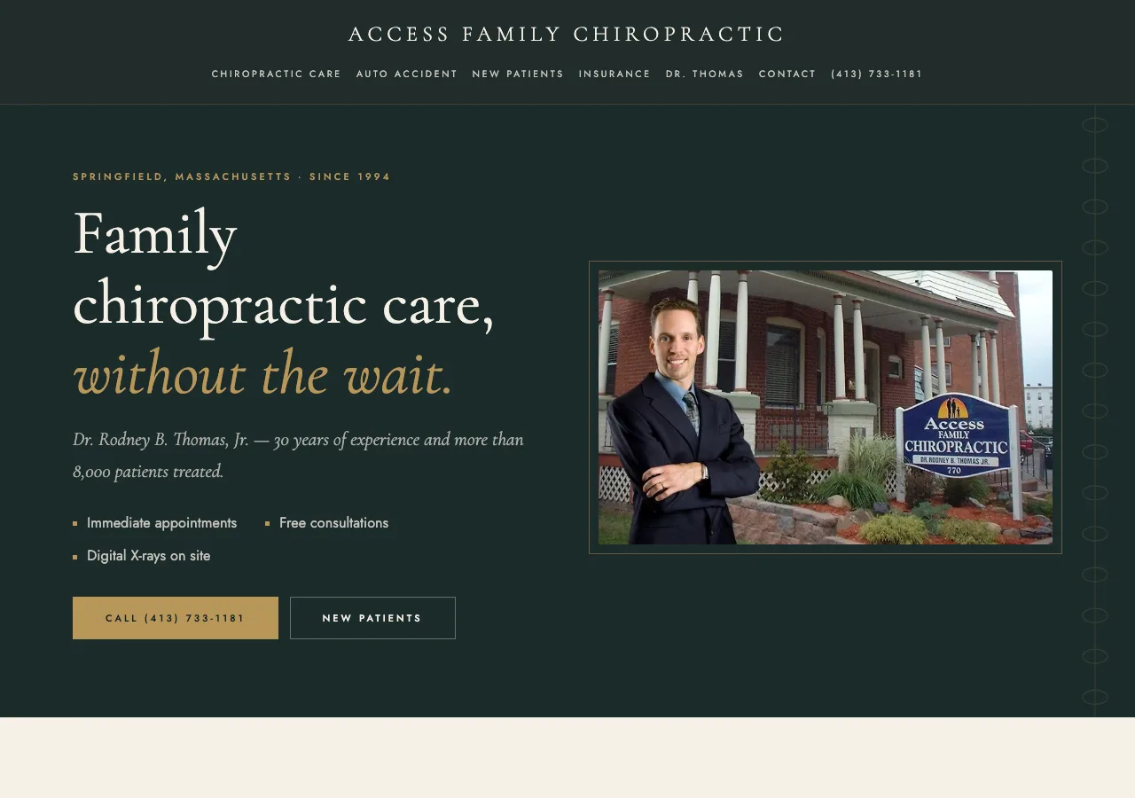 Access Family Chiropractic &mdash; your new site