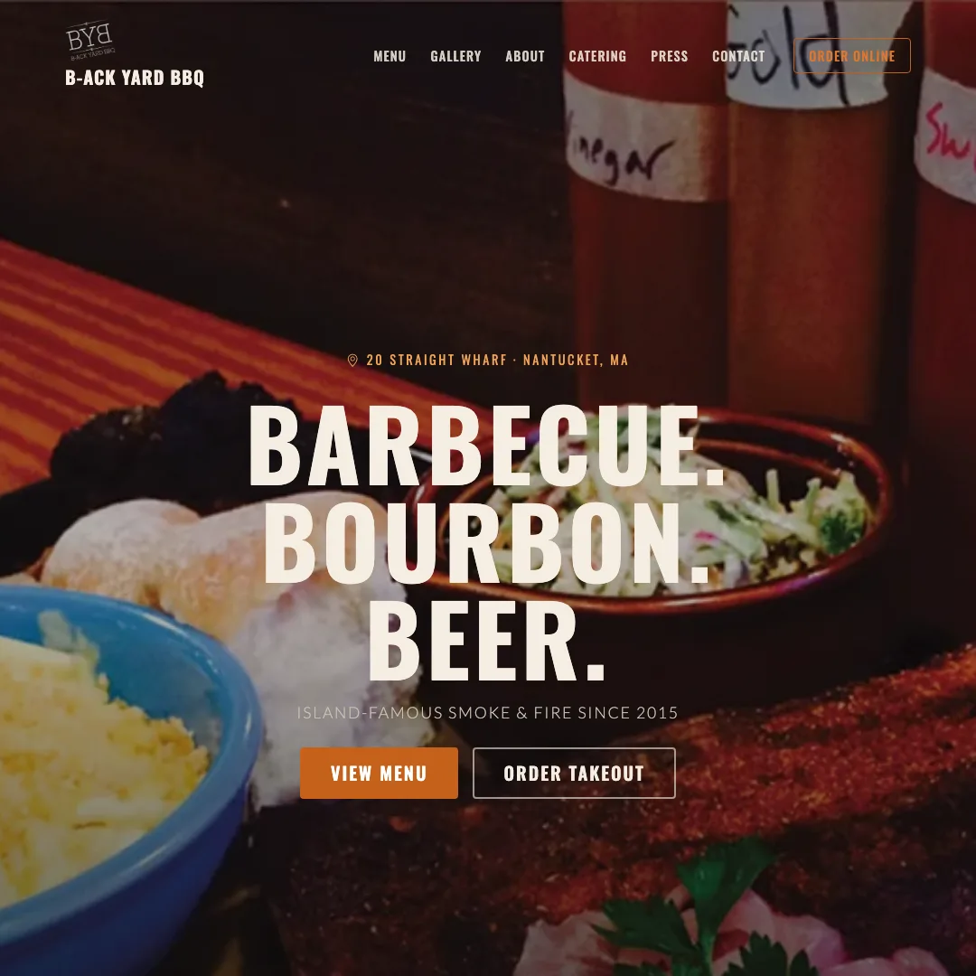 B-ACK Yard BBQ — new site by Wicked Fast Web