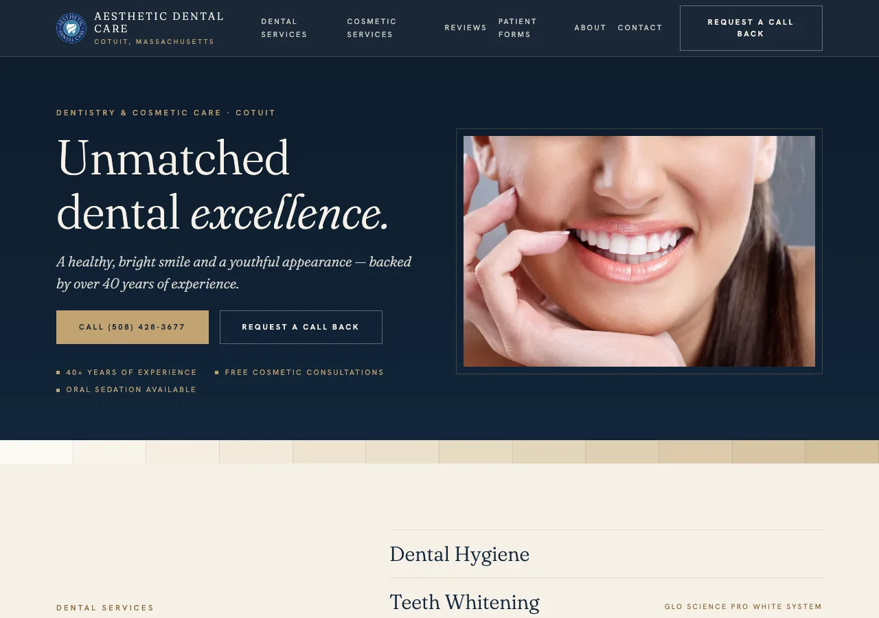 Aesthetic Dental Care &mdash; your new site